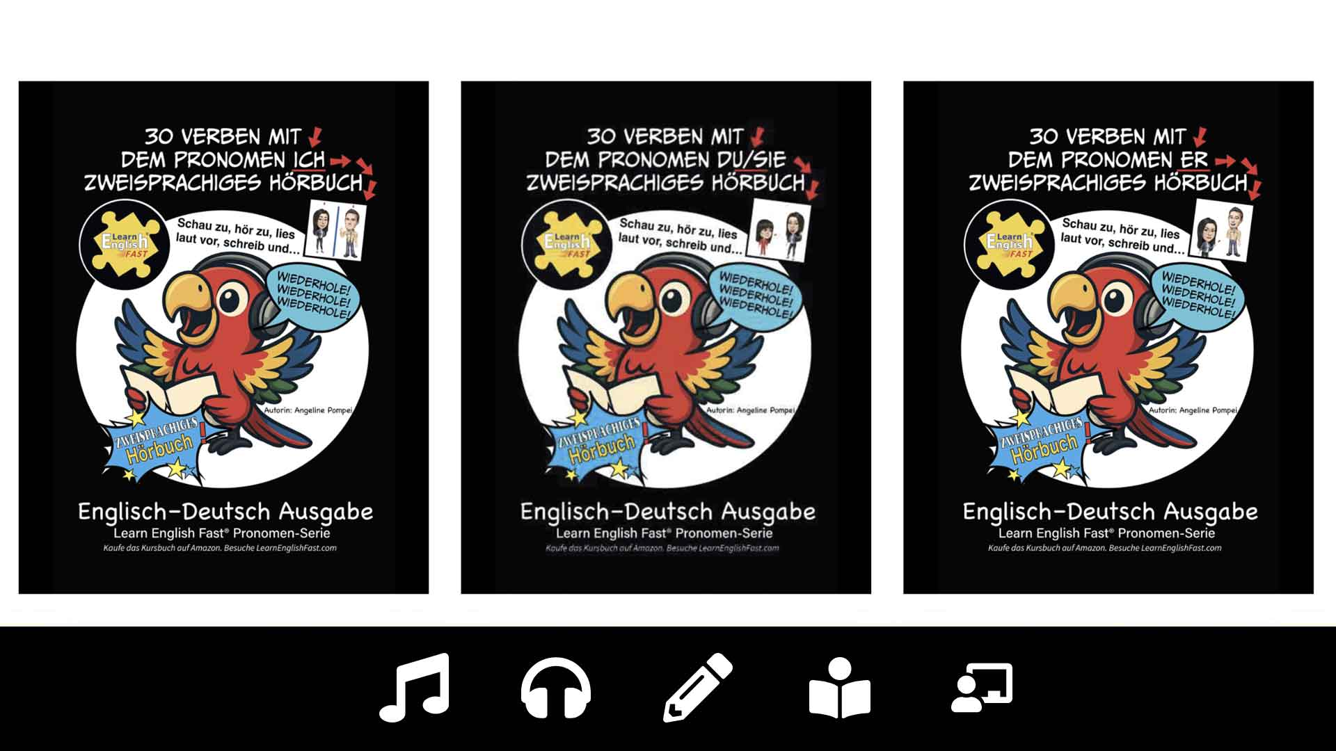 English German Bilingual Audiobooks pronouns I You He