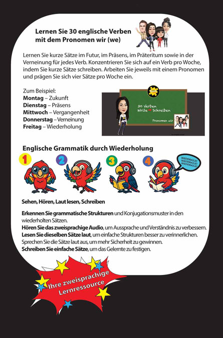 30 Verbs and pronouns We English German Bilingual Audiobook Cove
